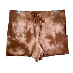 NWT LACAUSA Anthropologie Tie Dye Drawstring Lounge Sweat Shorts Women’s S